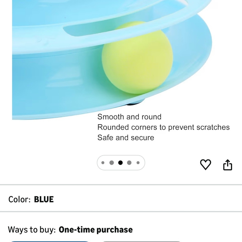 🩵 Interactive 3 Tier Blue Cat Toy with Balls - Picture 7 of 10